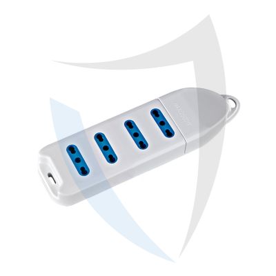 Multipresa 4 uscite Prese bipasso 2P+T 10/16A