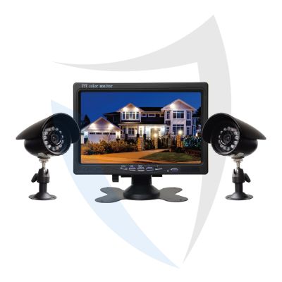 Monitor 7" + 2 Telecamere a colori 12 led