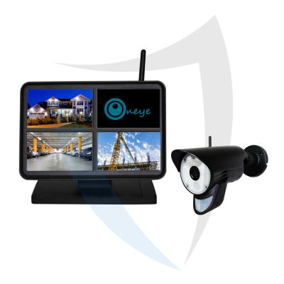 KIT senza fili digitale con collegamento di rete - telecamera da esterno con luce + monitor 7" senza fili