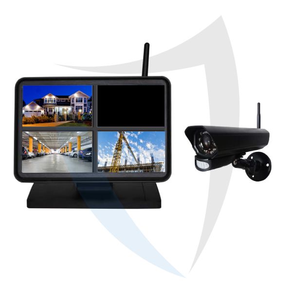 KIT video wireless digitale con monitor 7'' TOUCH SCREEN - Registrazione su scheda SD e collegamento in rete